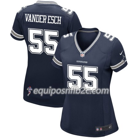 Camiseta Mujer NFL Dallas Cowboys Leighton Vander Esch 55 Nike Navy 